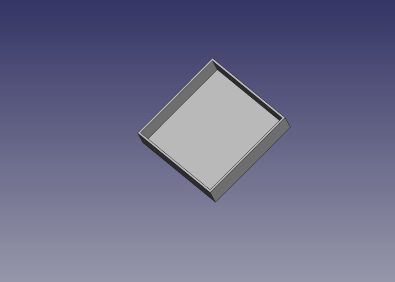 Design of the tray in FreeCAD