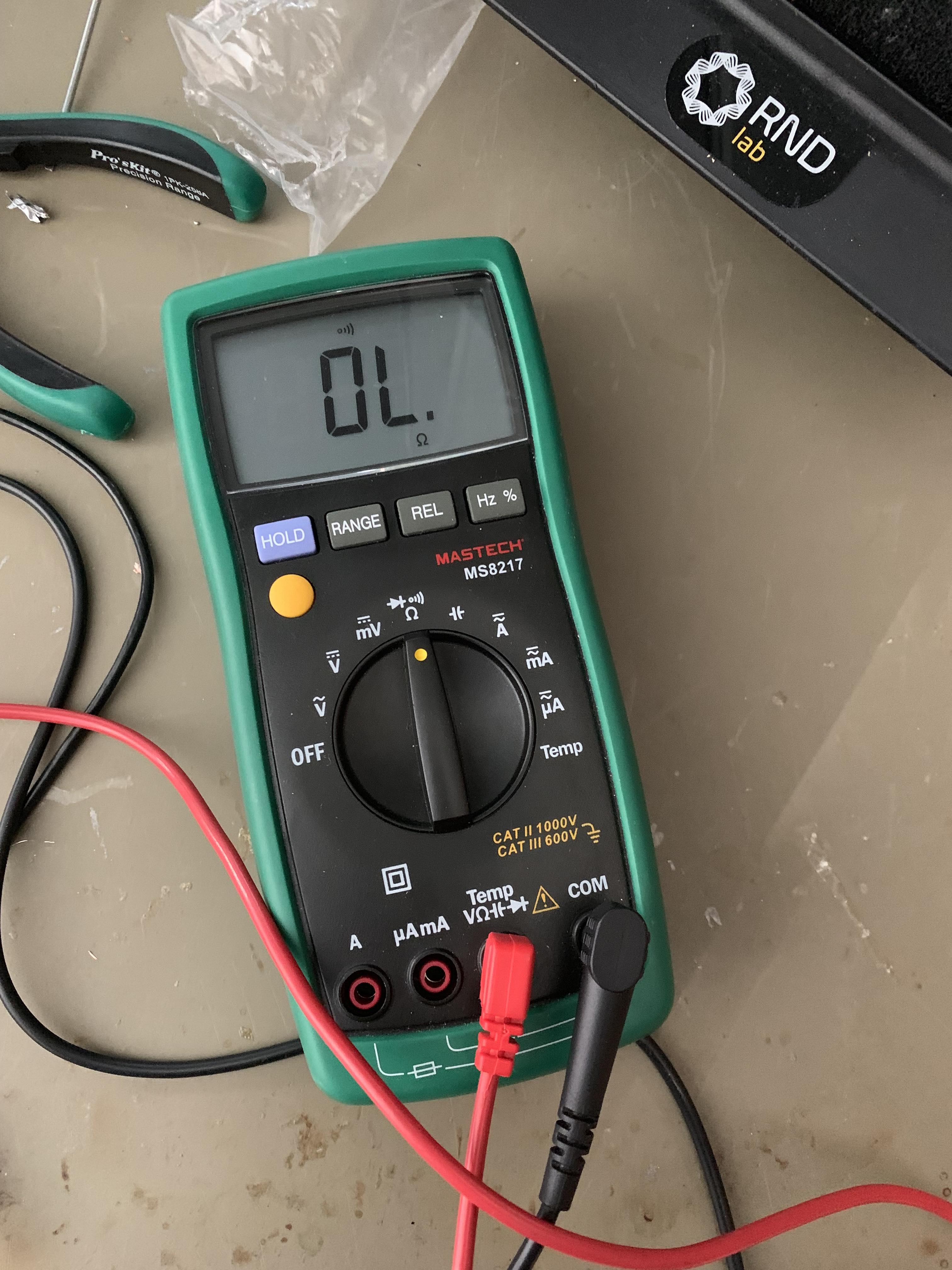 Multimeter in connectivity mode